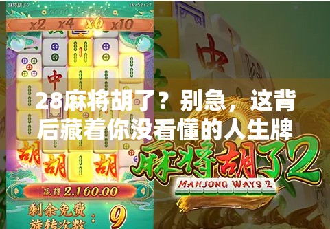 28麻将胡了？别急，这背后藏着你没看懂的人生牌局
